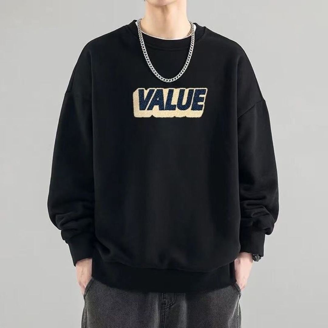 メンズ トレーナー 裏起毛 厚手  トップス 大きいサイズ 韓国風JUBS136 メンズのトップス(Tシャツ/カットソー(七分/長袖))の商品写真