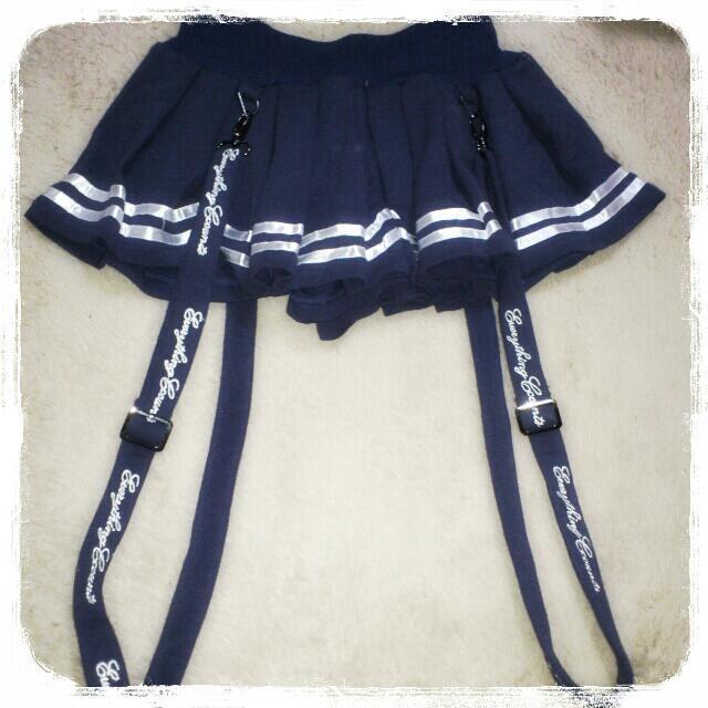 AquaName(アクアネーム)のサスペンダー付キュロット レディースのスカート(ミニスカート)の商品写真