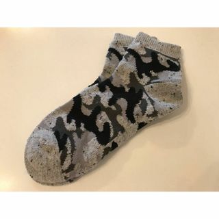 アンクルソックス（ネップ、迷彩柄） 男性用ソックス(ソックス)