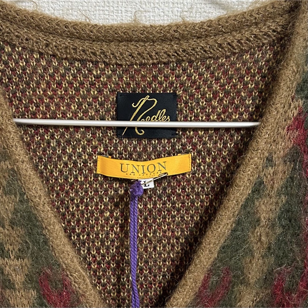 needles union 別注 21aw モヘア カーディガン ブラウン L needles union 別注 21aw モヘア カーディガン ブラウン L