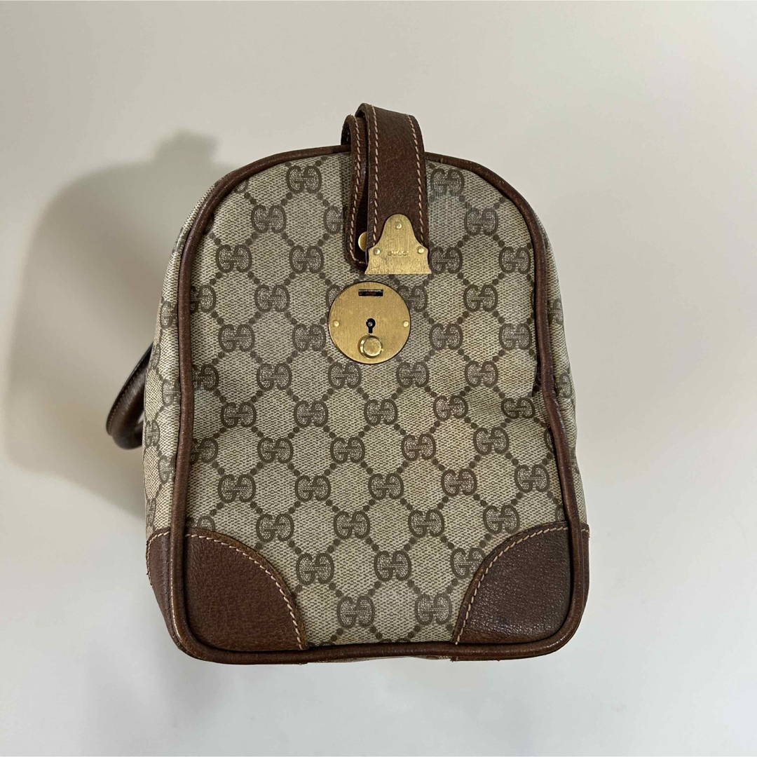 レア】Gucci オールドグッチ ボストンバッグ 中型 PVC 鍵付き レア】Gucci オールドグッチ ボストンバッグ 中型 PVC 鍵付き