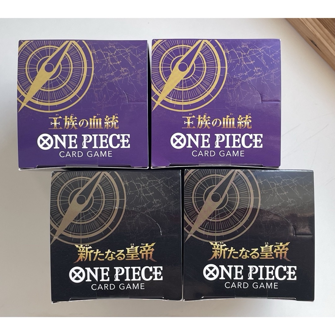 新品未使用】ワンピースカード 新たなる皇帝 2BOX 王族の血統 2BOX 新品未使用】ワンピースカード 新たなる皇帝 2BOX 王族の血統 2BOX