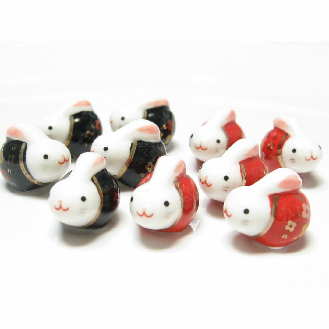 可愛い　ウサギ　トンボ玉　うさぎ　１０個セット