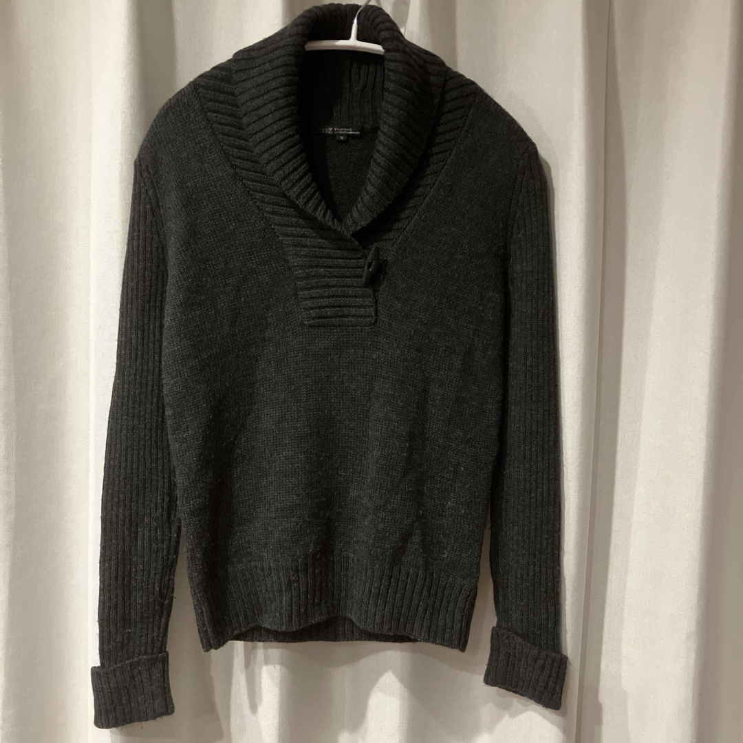 23区(ニジュウサンク)の23区　ニット　ショールカラー　ダークグレー　レディース レディースのトップス(ニット/セーター)の商品写真