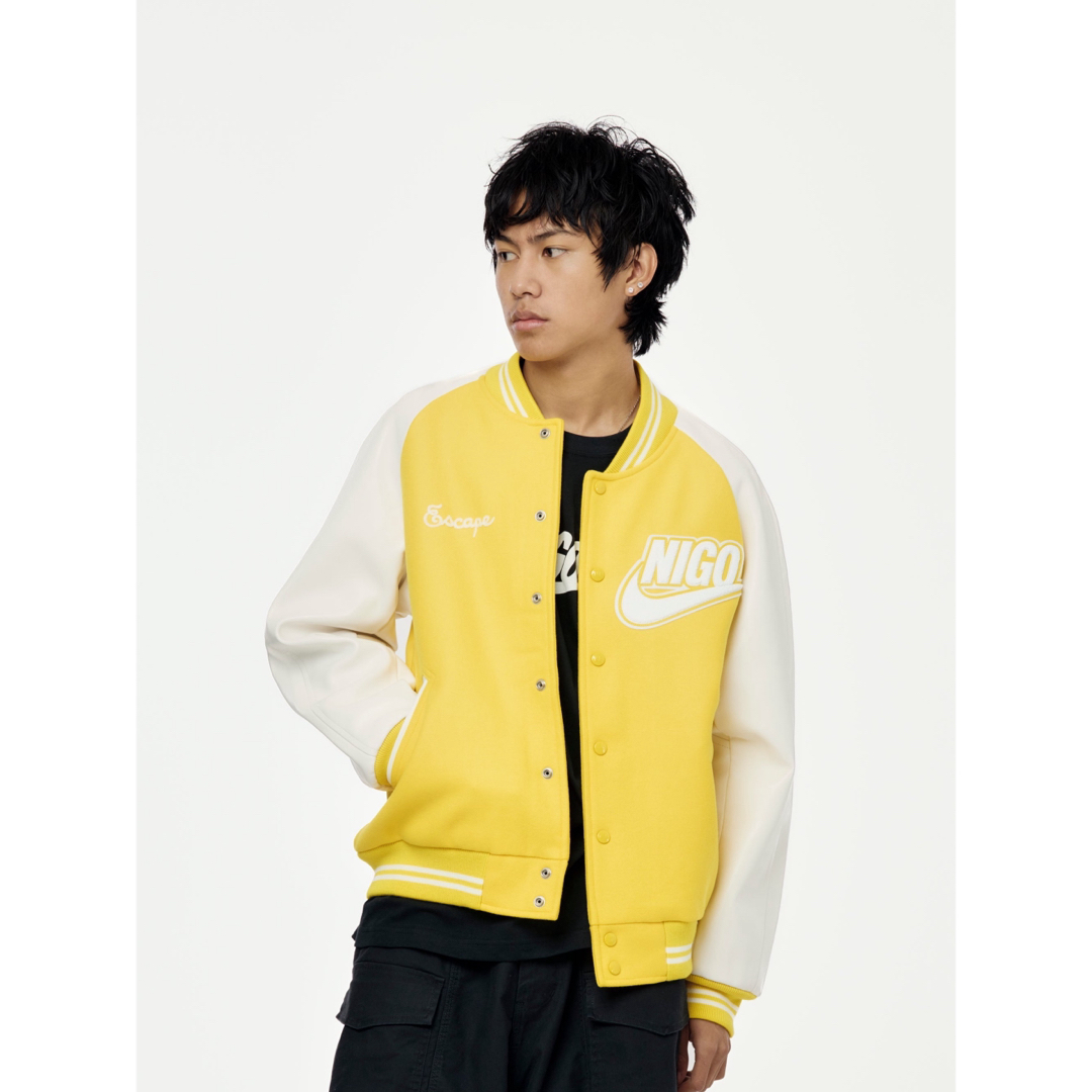 NIKE - NIGO Nike NRG Varsity Jacket Yellowの通販 by s's shop NIKE - NIGO Nike NRG Varsity Jacket Yellowの通販 by s's shop
