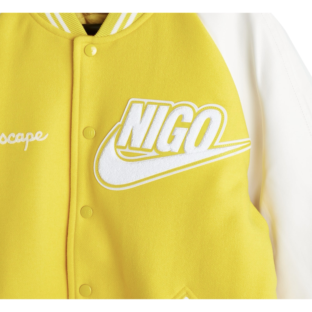 NIKE - NIGO Nike NRG Varsity Jacket Yellowの通販 by s's shop NIKE - NIGO Nike NRG Varsity Jacket Yellowの通販 by s's shop