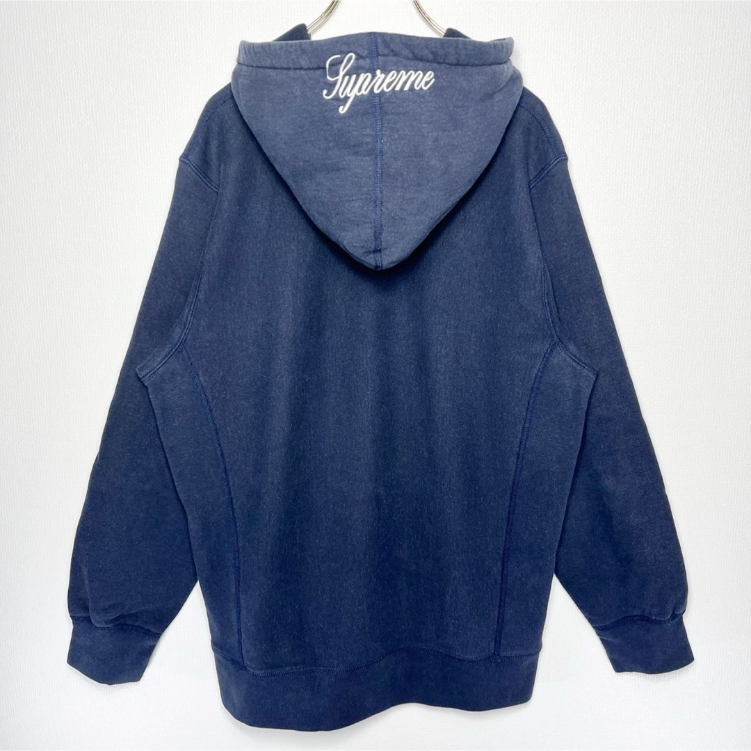 Supreme スクリプトフードロゴパーカー ネイビー XLサイズ Supreme スクリプトフードロゴパーカー ネイビー XLサイズ