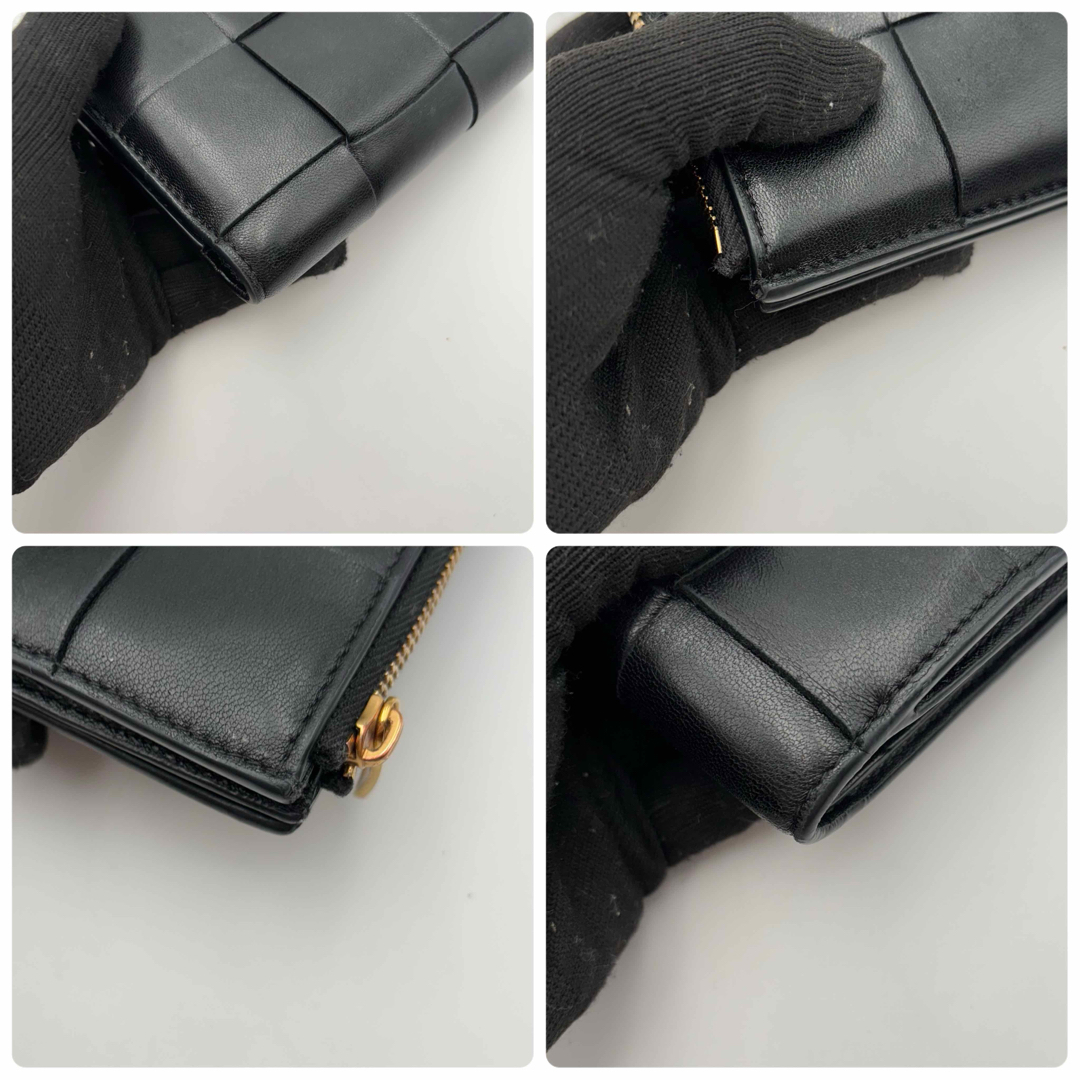 ボッテガヴェネタ マキシイントレチャート カセット 二つ折り 財布 ボッテガヴェネタ マキシイントレチャート カセット 二つ折り 財布