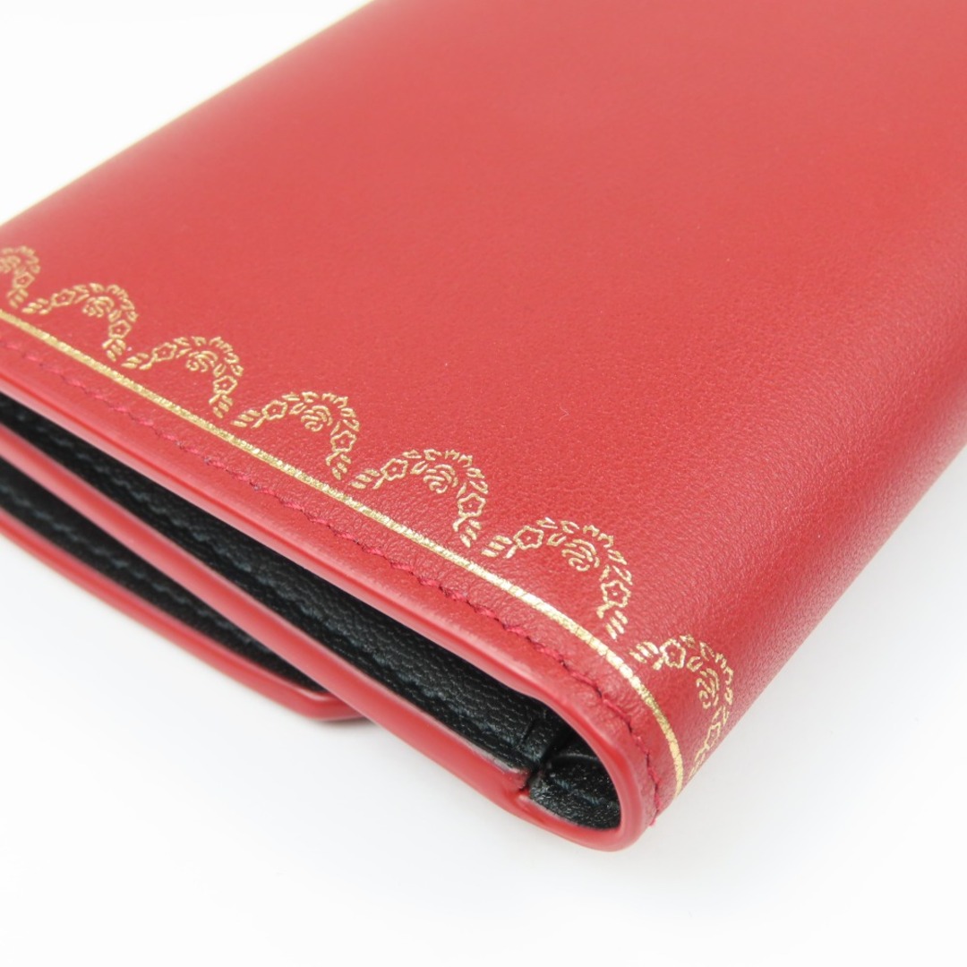 未使用品 Cartier カルティエ コンパクト 財布 ワインレッド 赤 未使用品 Cartier カルティエ コンパクト 財布 ワインレッド 赤