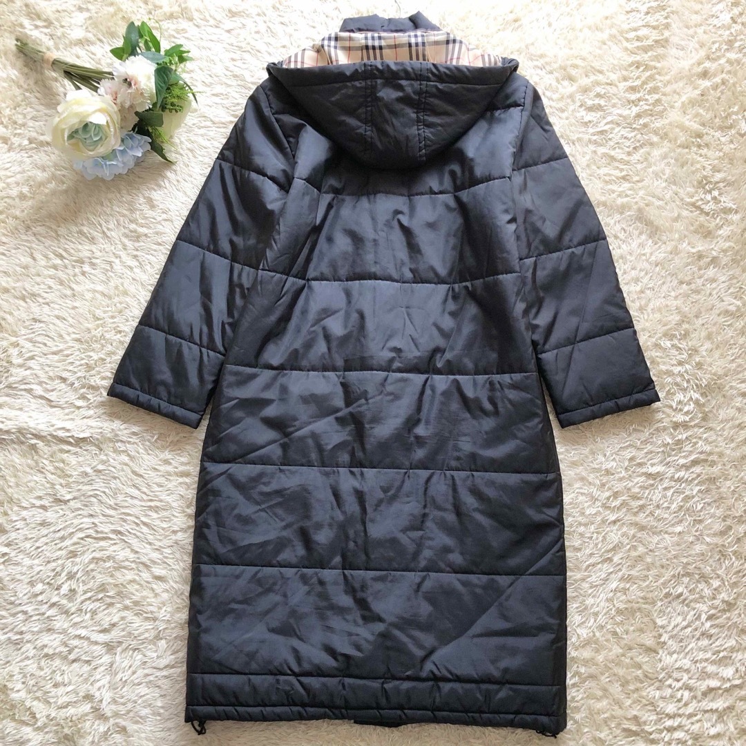 BURBERRY'S♪中綿超ロングコート ノバチェック ブランドロゴ入り BURBERRY'S♪中綿超ロングコート ノバチェック ブランドロゴ入り