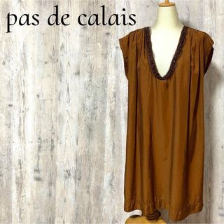 pas de calais - 【pas de calais】フレンチスリーブワンピース　パドカレ