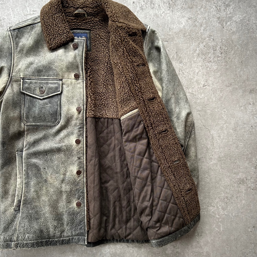 L OLD GAP 90s 黒 牛革 レザージャケット オールドギャップ 本革 L OLD GAP 90s 黒 牛革 レザージャケット オールドギャップ 本革
