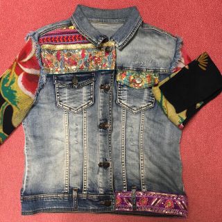 お値下 デジグアル desigual デニムジャケット 袖ニット Gジャン 44