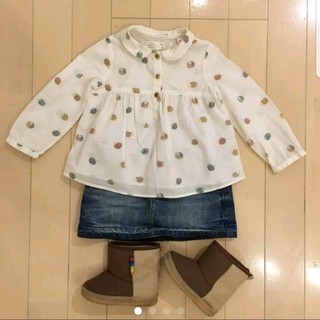 ザラキッズ(ZARA KIDS)のハリネズミ柄ブラウス　ZARAベビー(シャツ/カットソー)