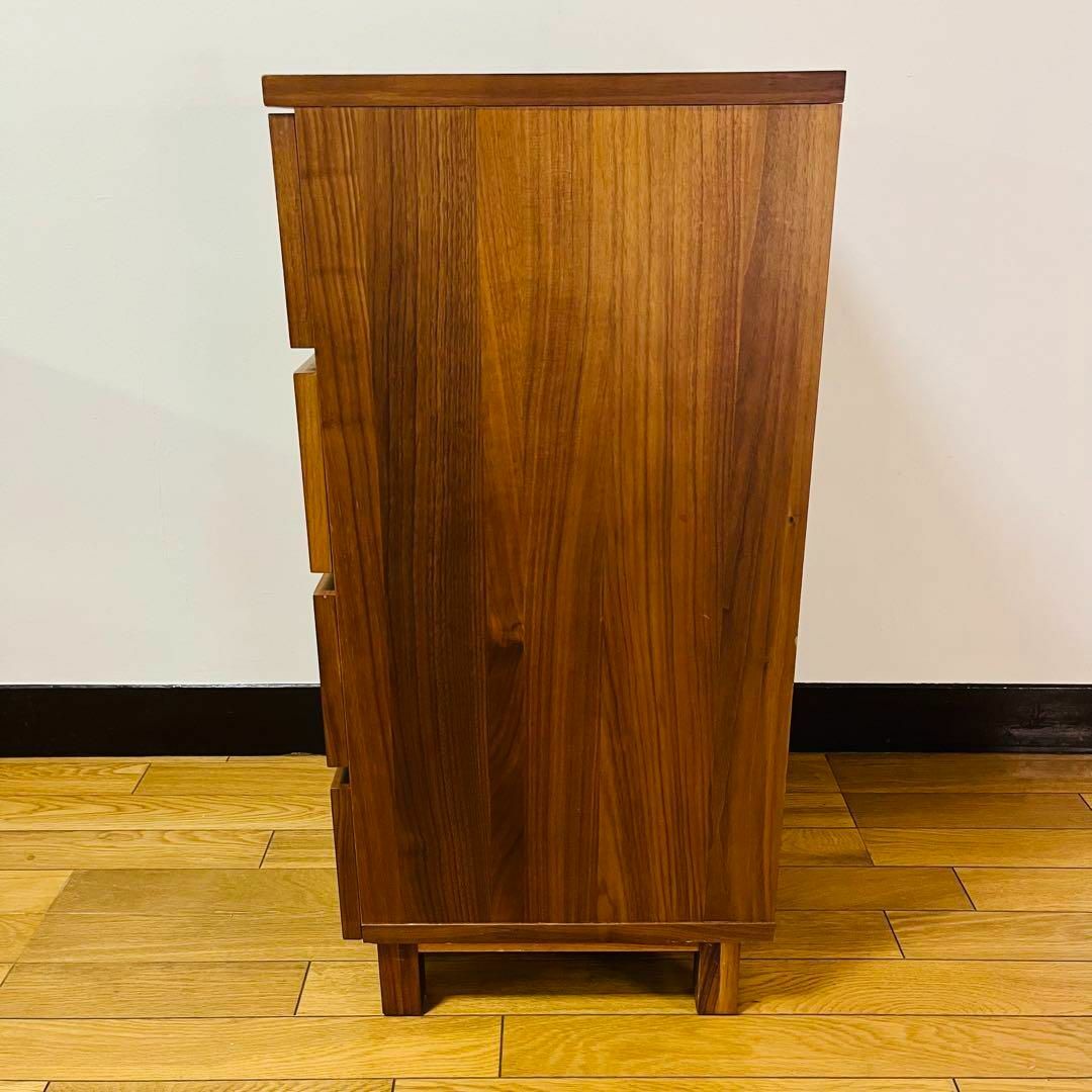 廃盤 希少品】無印良品 4段チェスト 足つき ウォールナット材 廃盤 希少品】無印良品 4段チェスト 足つき ウォールナット材