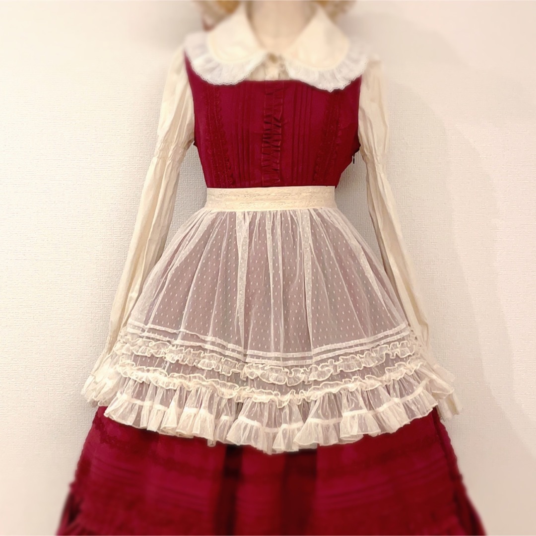 Victorian maiden - ドットチュールタブリエ 生成 ベージュ Victorian maiden - ドットチュールタブリエ 生成 ベージュ