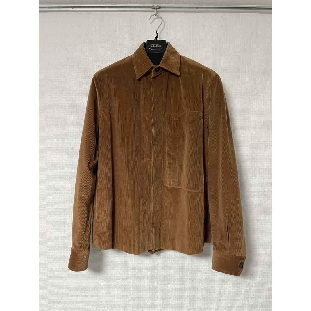 Ermenegildo Zegna - ZEGNA ブラウン コットンカシミヤ混長袖 Ermenegildo Zegna - ZEGNA ブラウン コットンカシミヤ混長袖