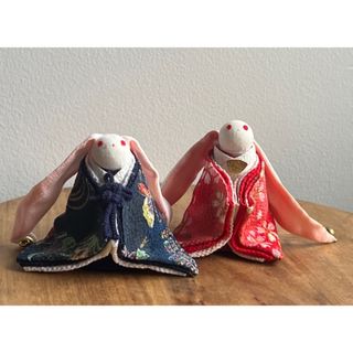 ウサギのひな祭りセット(置物)