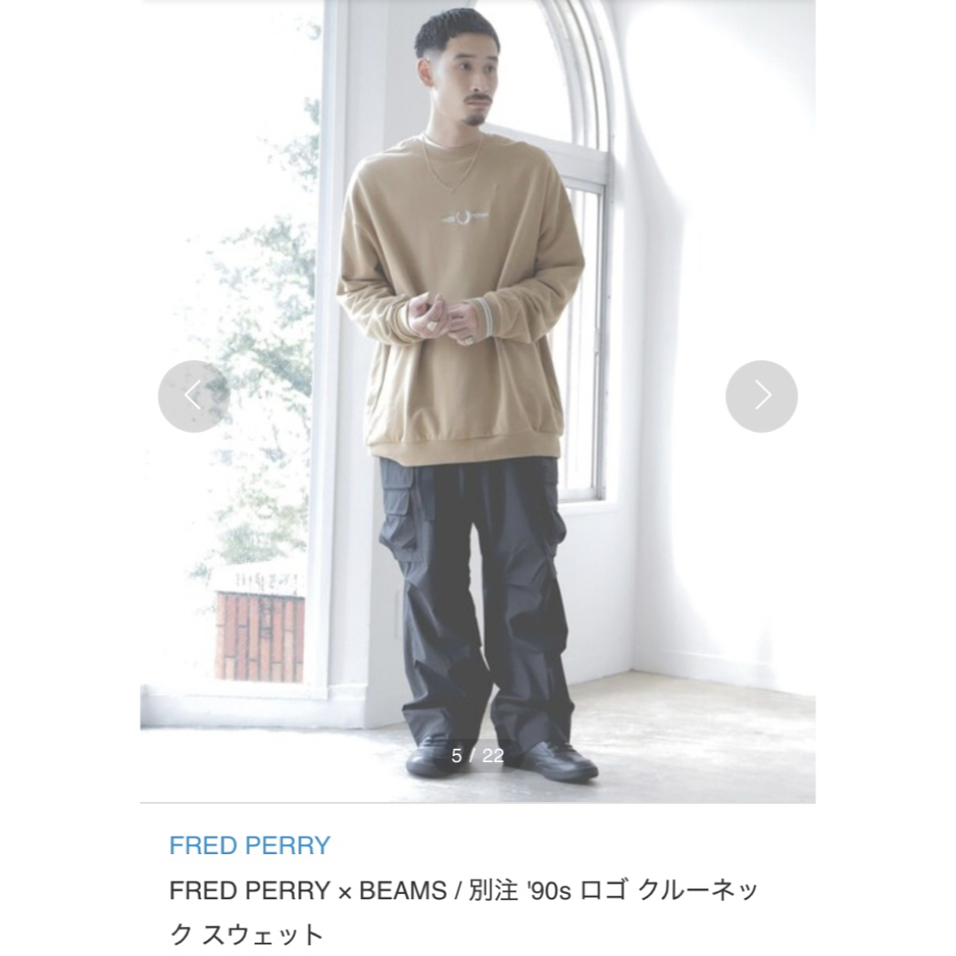 FRED PERRY - FRED PERRY×BEAMS 別注 '90s ロゴクルーネック FRED PERRY - FRED PERRY×BEAMS 別注 '90s ロゴクルーネック