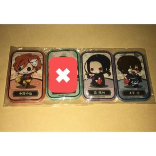 文スト　マルイ　雪月風花　SDスクエア缶バッジ　太宰治　中原中也　森鴎外(バッジ/ピンバッジ)