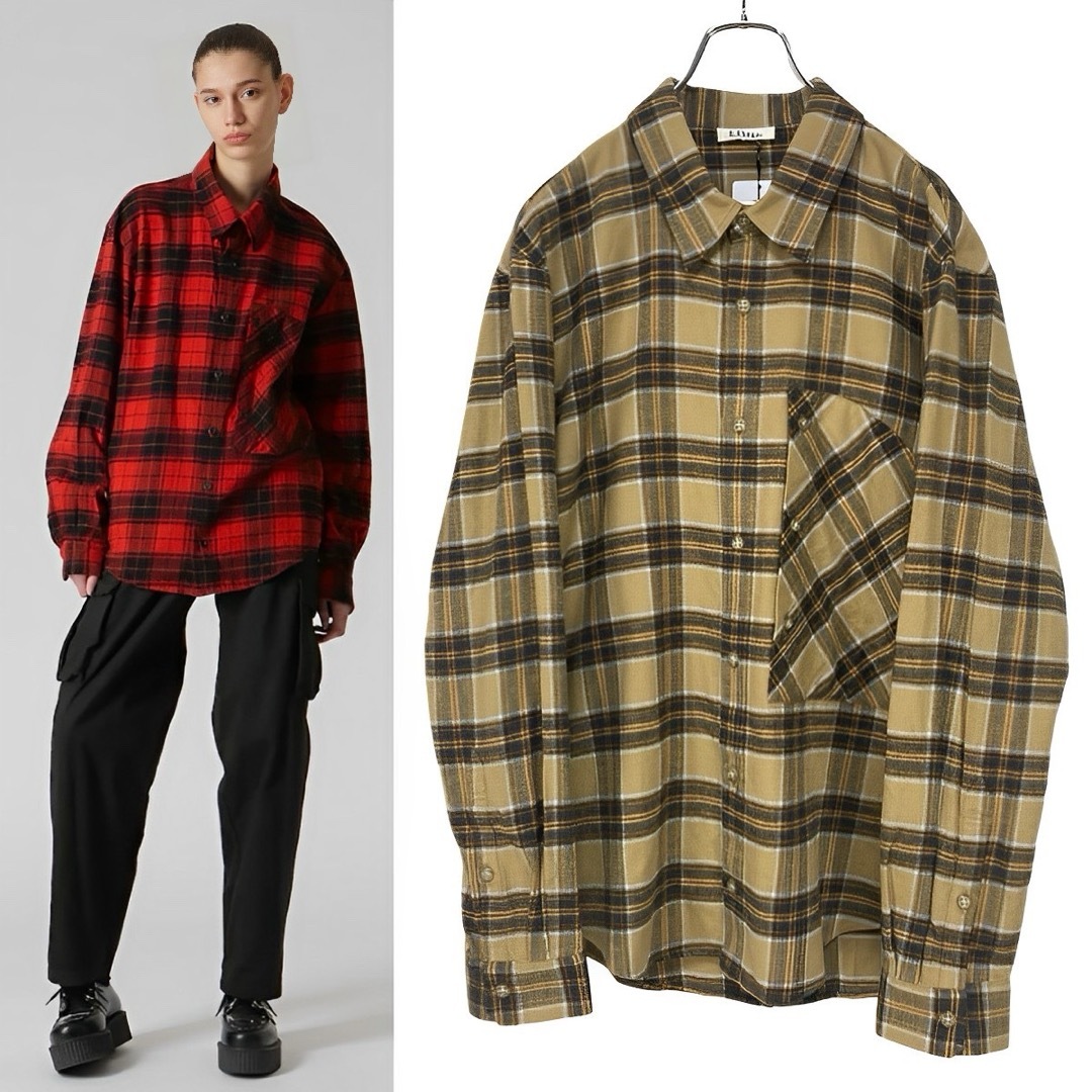 LIMI feu FLANNEL SHIRT BIG CHEST POCKET トップス LIMI feu FLANNEL SHIRT BIG CHEST POCKET トップス