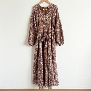 美品⭐︎【ヌキテパ】 ロングワンピース チェック バック