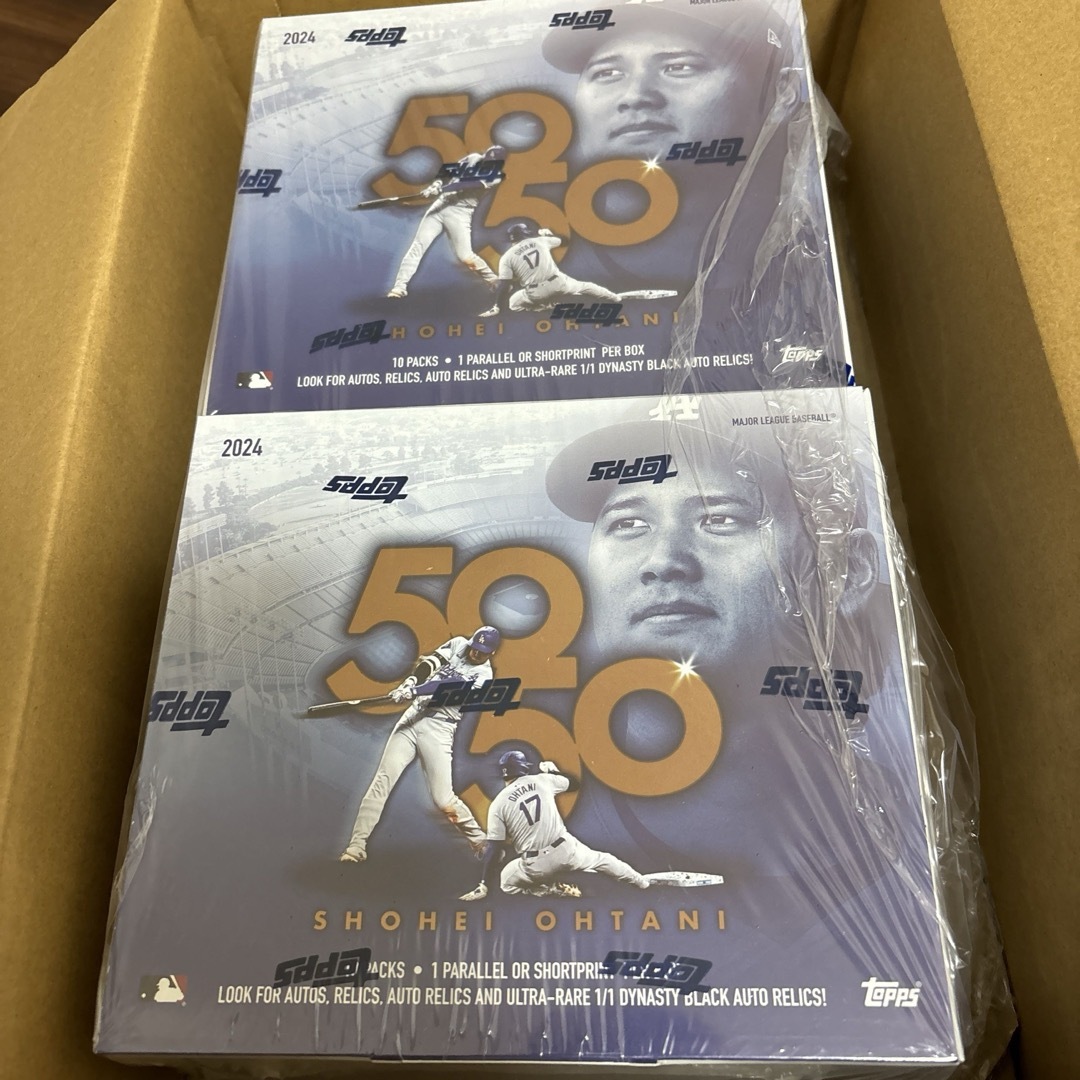 新品未開封】2024 着実 Topps 50/50 大谷翔平1Box 新品未開封】2024 着実 Topps 50/50 大谷翔平1Box
