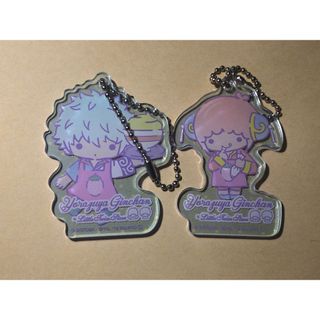 銀魂　サンリオカフェ　アクリルキーホルダー　坂田銀時　神楽(キーホルダー)