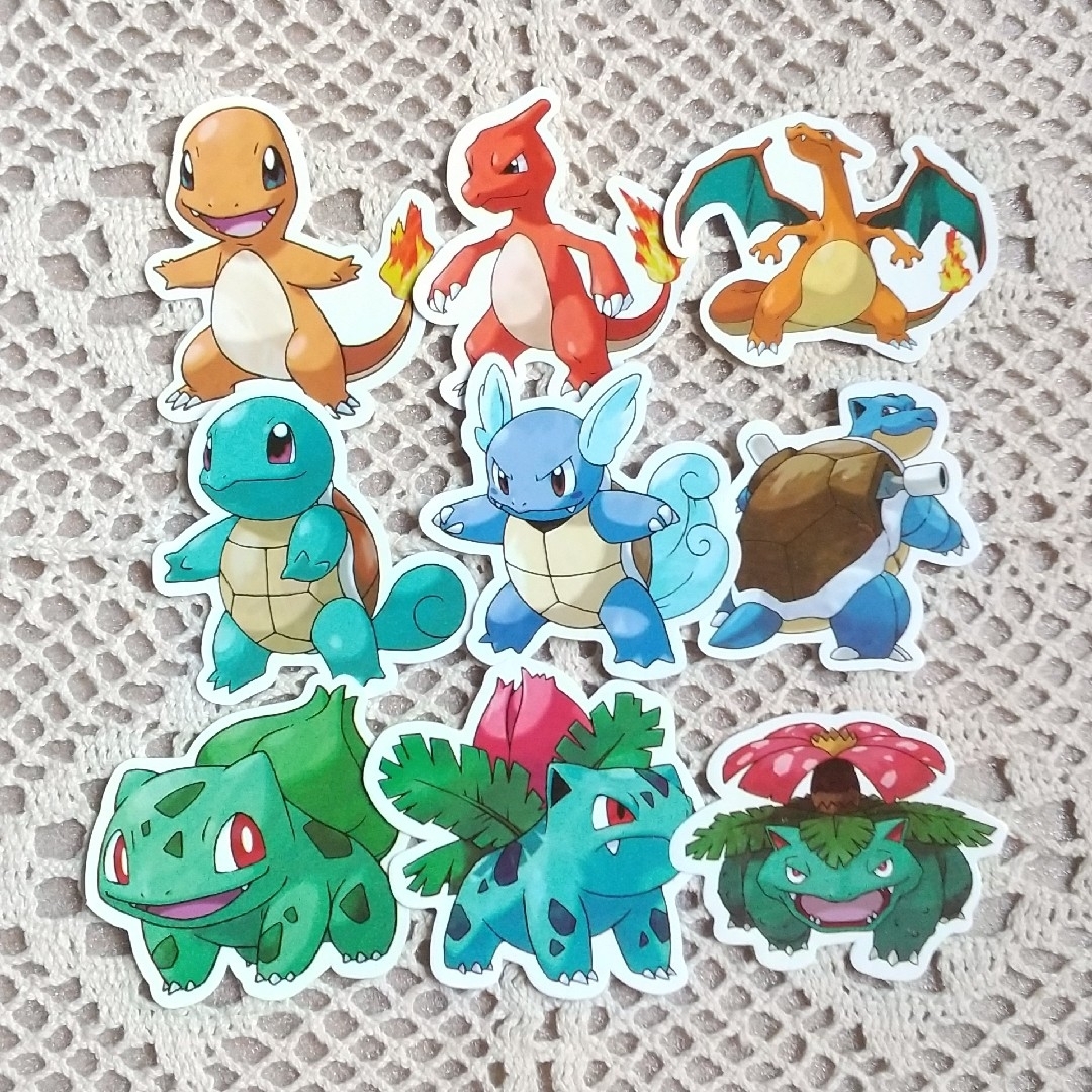 ポケモン - ポケモン カントー御三家 進化系 ステッカー セット ポケモン - ポケモン カントー御三家 進化系 ステッカー セット