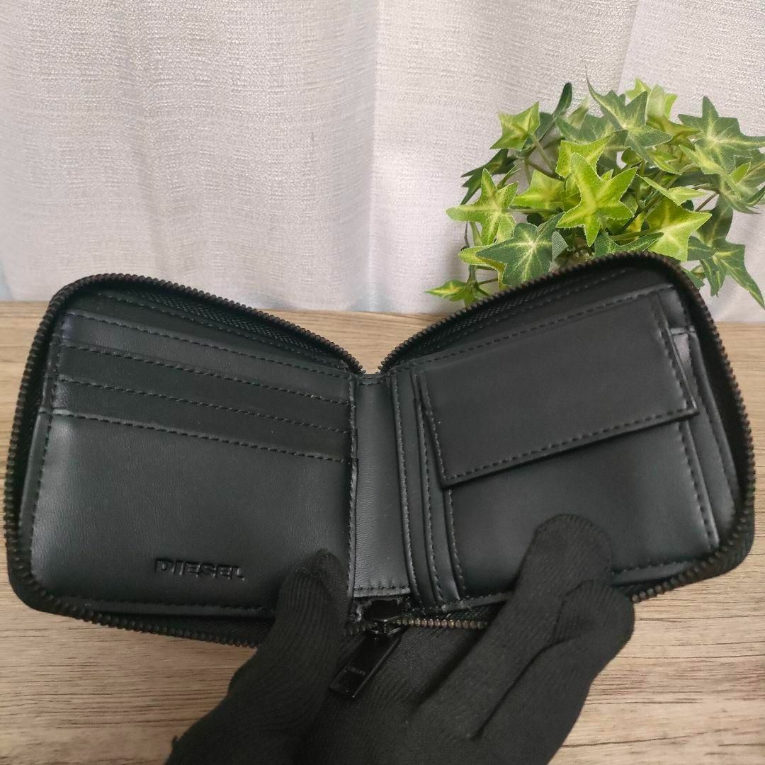 DIESEL - DIESEL 折り財布 ラウンドファスナー デニム DIESEL - DIESEL 折り財布 ラウンドファスナー デニム