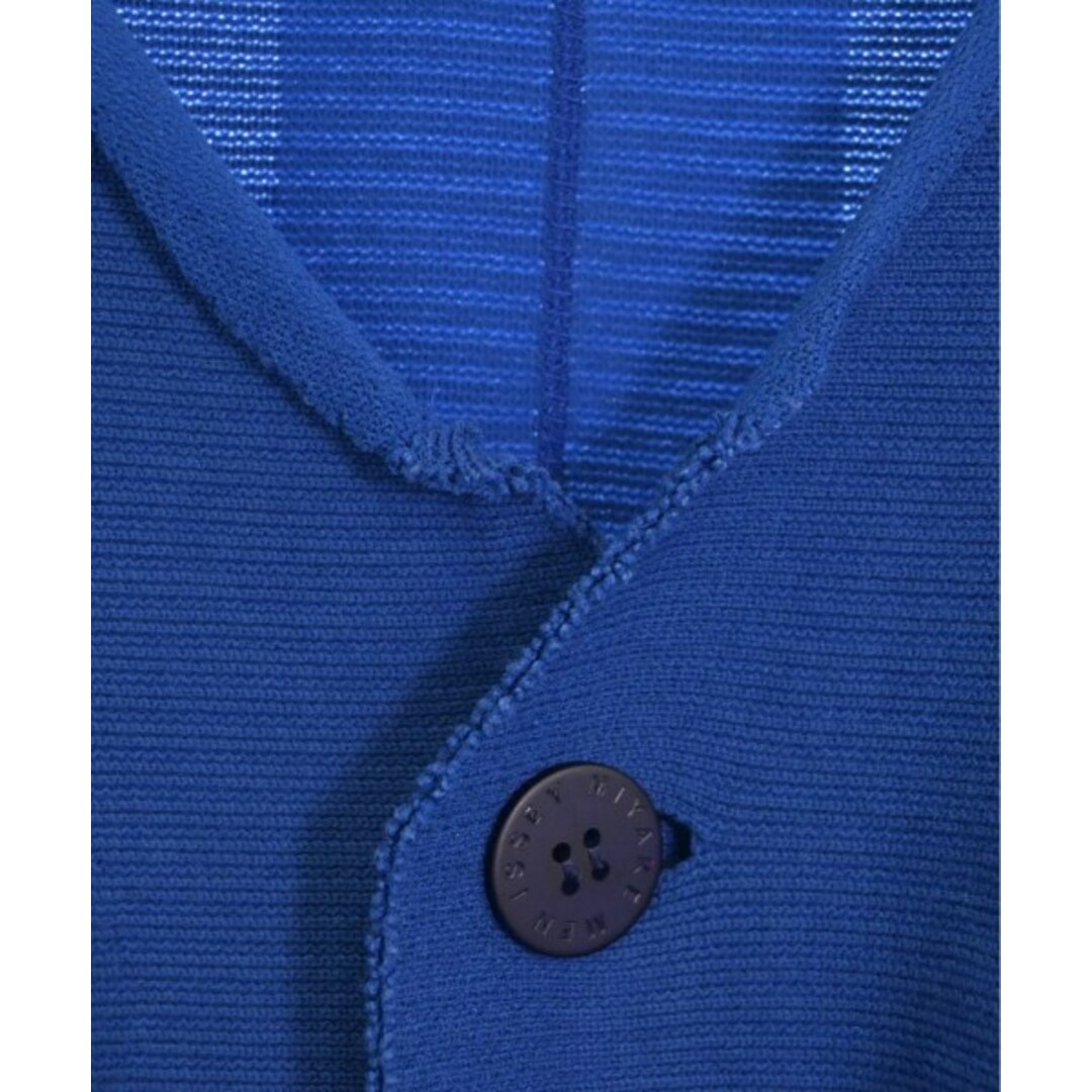 ISSEY MIYAKE - ISSEY MIYAKE イッセイミヤケ カーディガン 3(L位) 青 【古着】【中古】