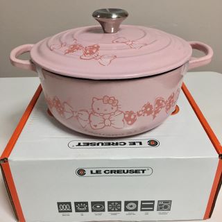 ルクルーゼ(LE CREUSET)のハローキティ  ル・クルーゼ ココット ロンド 20cm(鍋/フライパン)