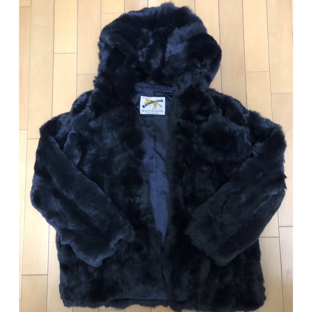BEAUTY&YOUTH 別注 レインチーター ラビットファーコート BEAUTY&YOUTH 別注 レインチーター ラビットファーコート