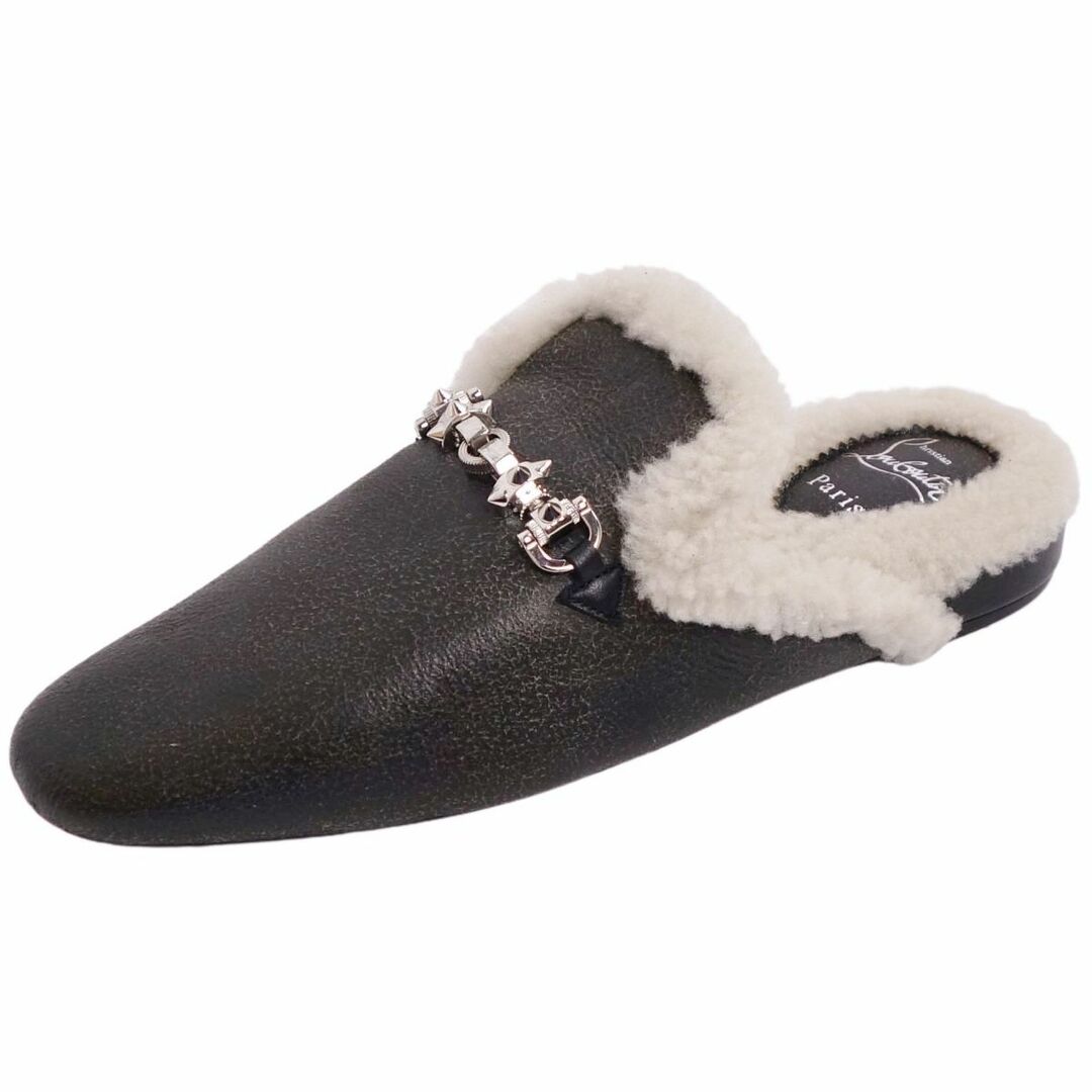 Christian Louboutin - 未使用 クリスチャンルブタン Christian Louboutin スリッパ サンダル ムートン シューズ 靴 メンズ 41.5(26.5cm) 黒
