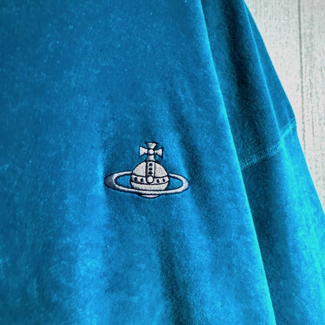 鮮やか高級ベロア☆オーブ刺繍】ヴィヴィアンウエストウッド 鮮やか高級ベロア☆オーブ刺繍】ヴィヴィアンウエストウッド