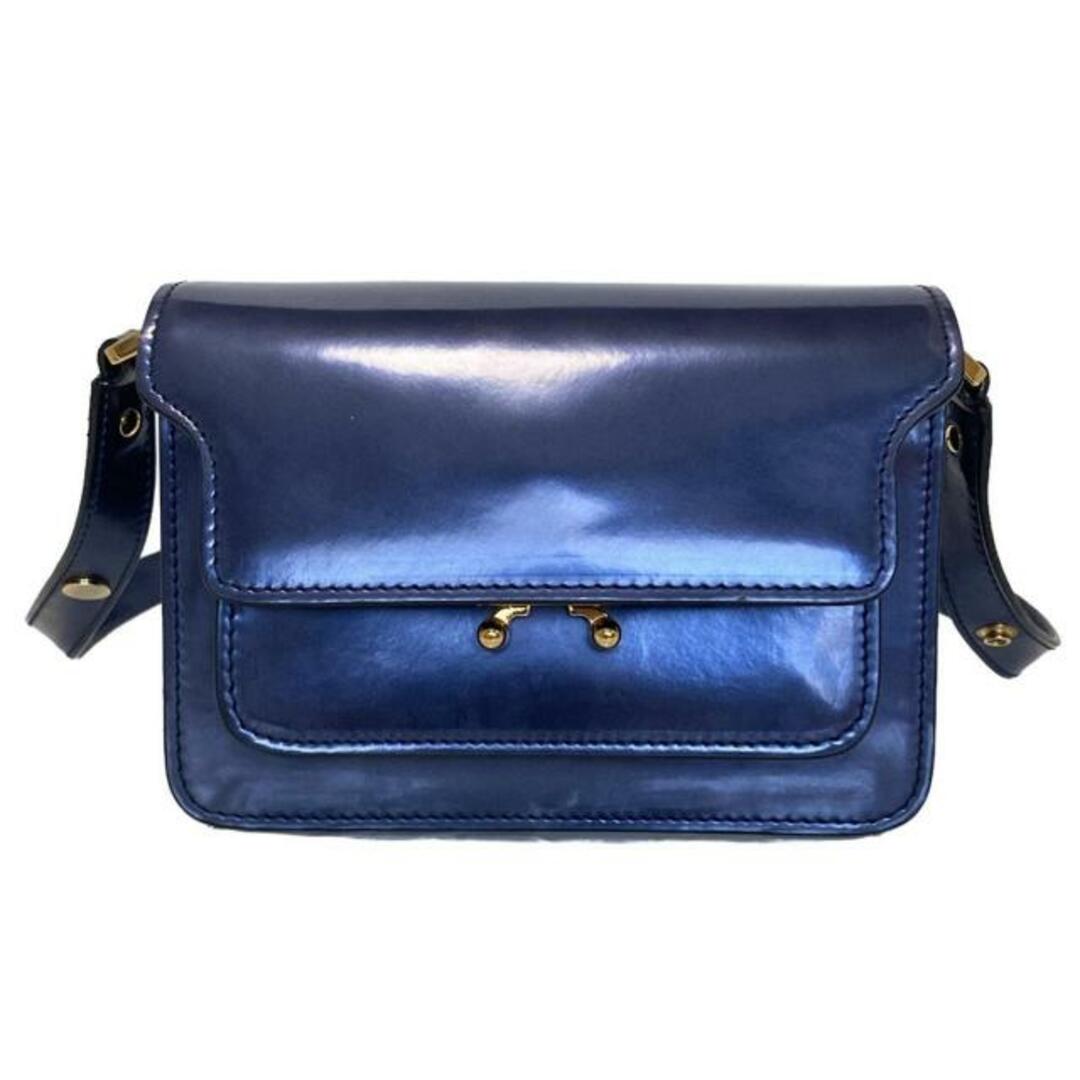 MARNI(マルニ) ショルダーバッグ トランク ネイビー レザー MARNI(マルニ) ショルダーバッグ トランク ネイビー レザー