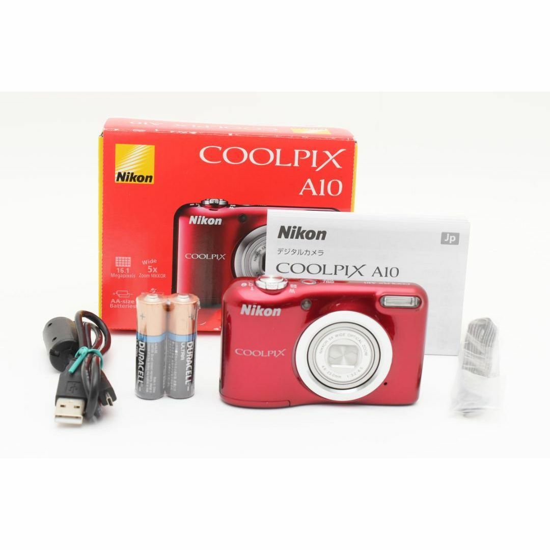 元箱付き□新品級□Nikon ニコン COOLPIX A10 レッド 元箱付き□新品級□Nikon ニコン COOLPIX A10 レッド