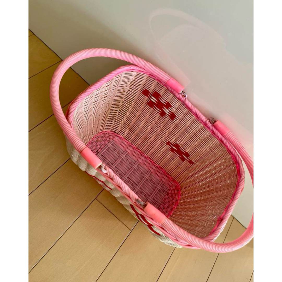 昭和レトロ手提げカゴ買い物かごアンティークカゴバスケット当時 昭和レトロ手提げカゴ買い物かごアンティークカゴバスケット当時