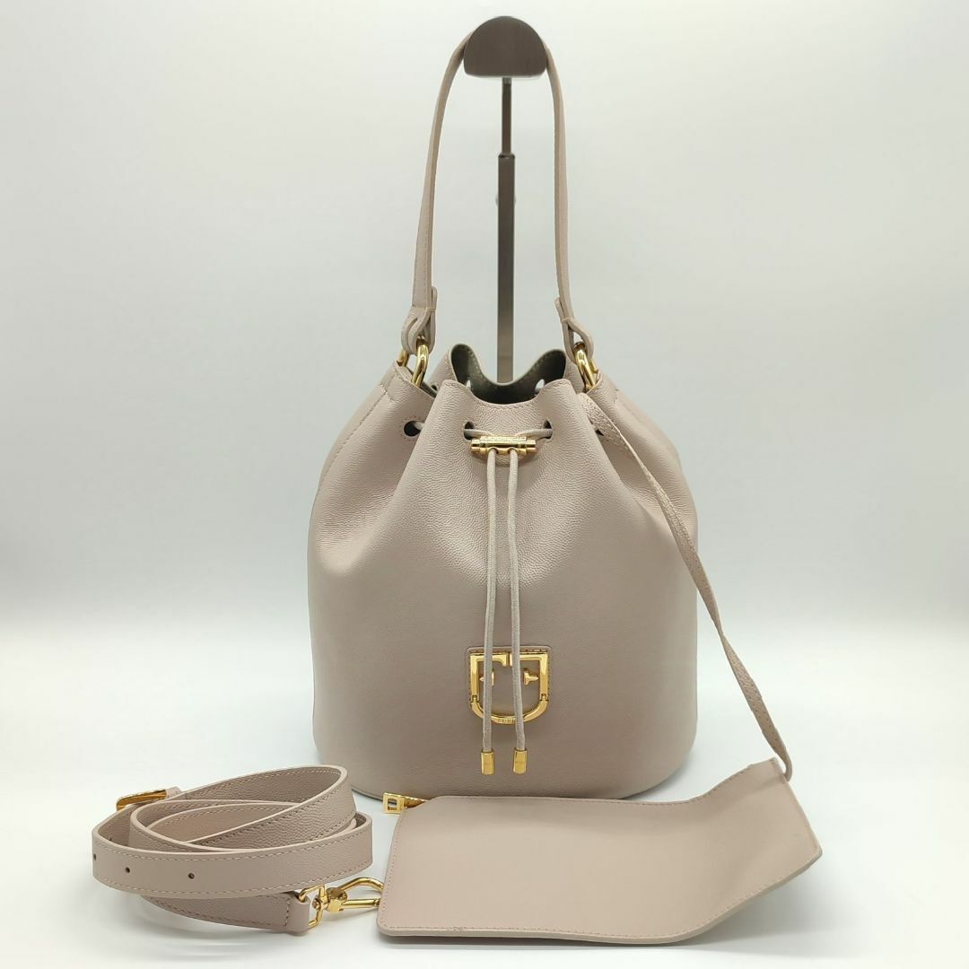 FURLA - FURLA フルラ 巾着バッグ ショルダーバッグ 2way ポーチ FURLA - FURLA フルラ 巾着バッグ ショルダーバッグ 2way ポーチ
