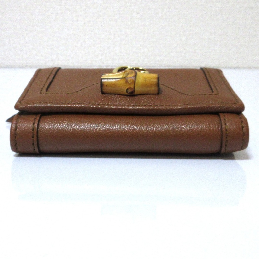 新品同様 GUCCI グッチ バンブー ダイアナコンパクトウォレット 新品同様 GUCCI グッチ バンブー ダイアナコンパクトウォレット