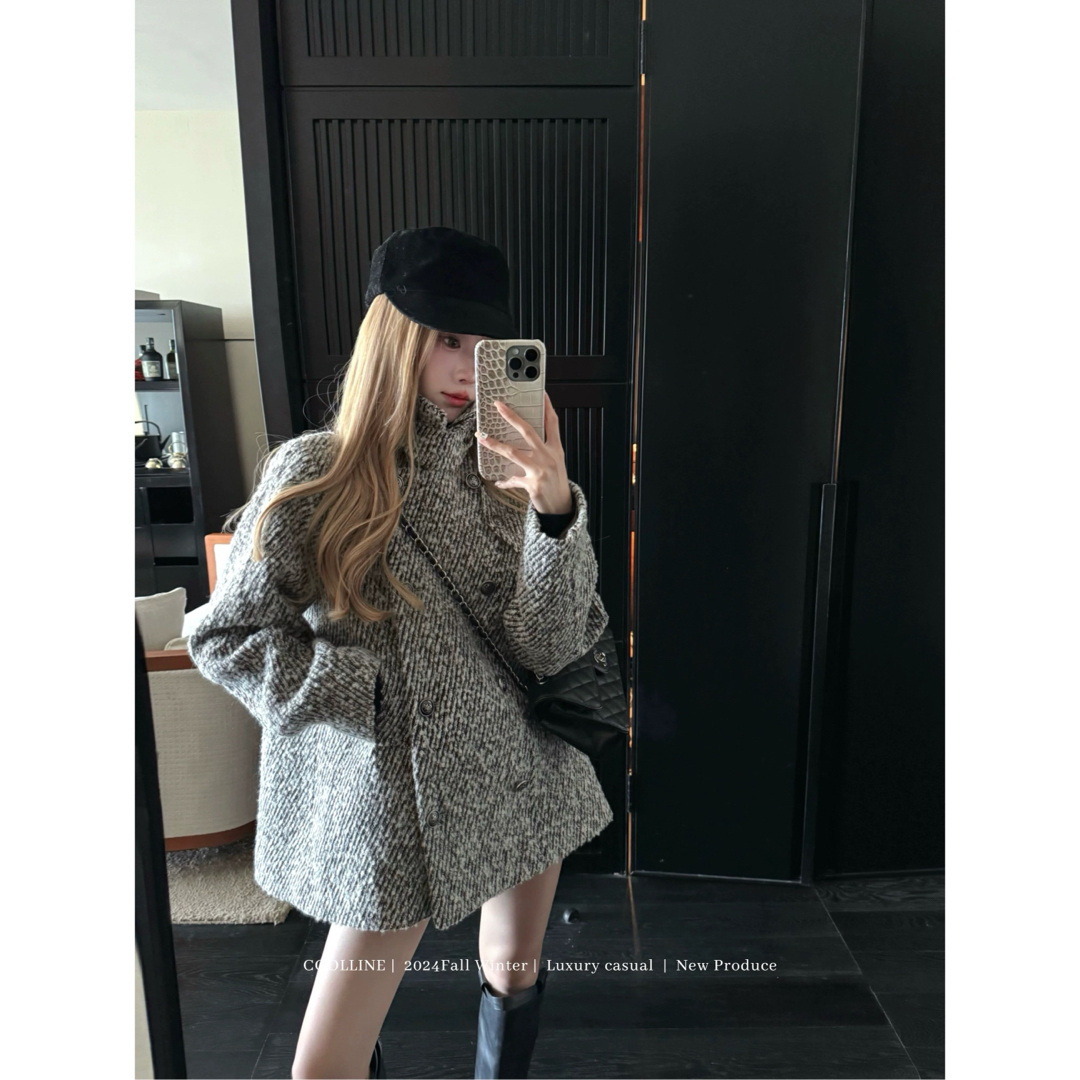 中国人気ブランド ワンホンファッション COOLLINE コート ツイード 中国人気ブランド ワンホンファッション COOLLINE コート ツイード