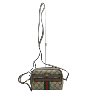 グッチ(GUCCI)のグッチ GUCCI GGスプリーム オフィディア ショルダー バッグ シェリー 肩掛け 斜め掛け コンパクト ユニセックス きれいめ アクティブ エレガント おしゃれ カジュアル 機能的 高級感 上品 上質 ブラウン レッド グリーン ゴールド PVC レザー 517350 レディース メンズ 【中古 AB品】☆送料無料☆ 当店通常価格124800円(ショルダーバッグ)