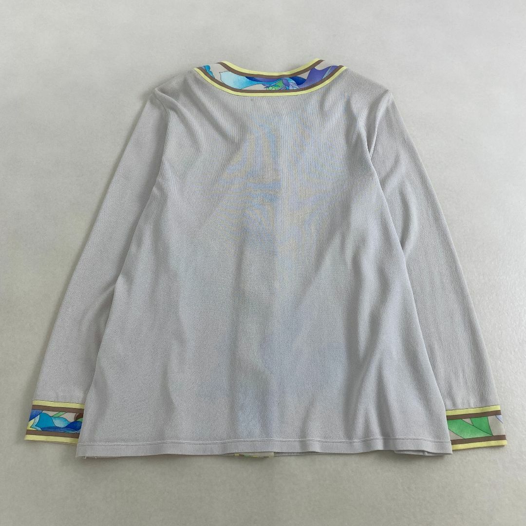 レオナール カーディガン 柄 カンカン素材 大きいサイズ 42 XL