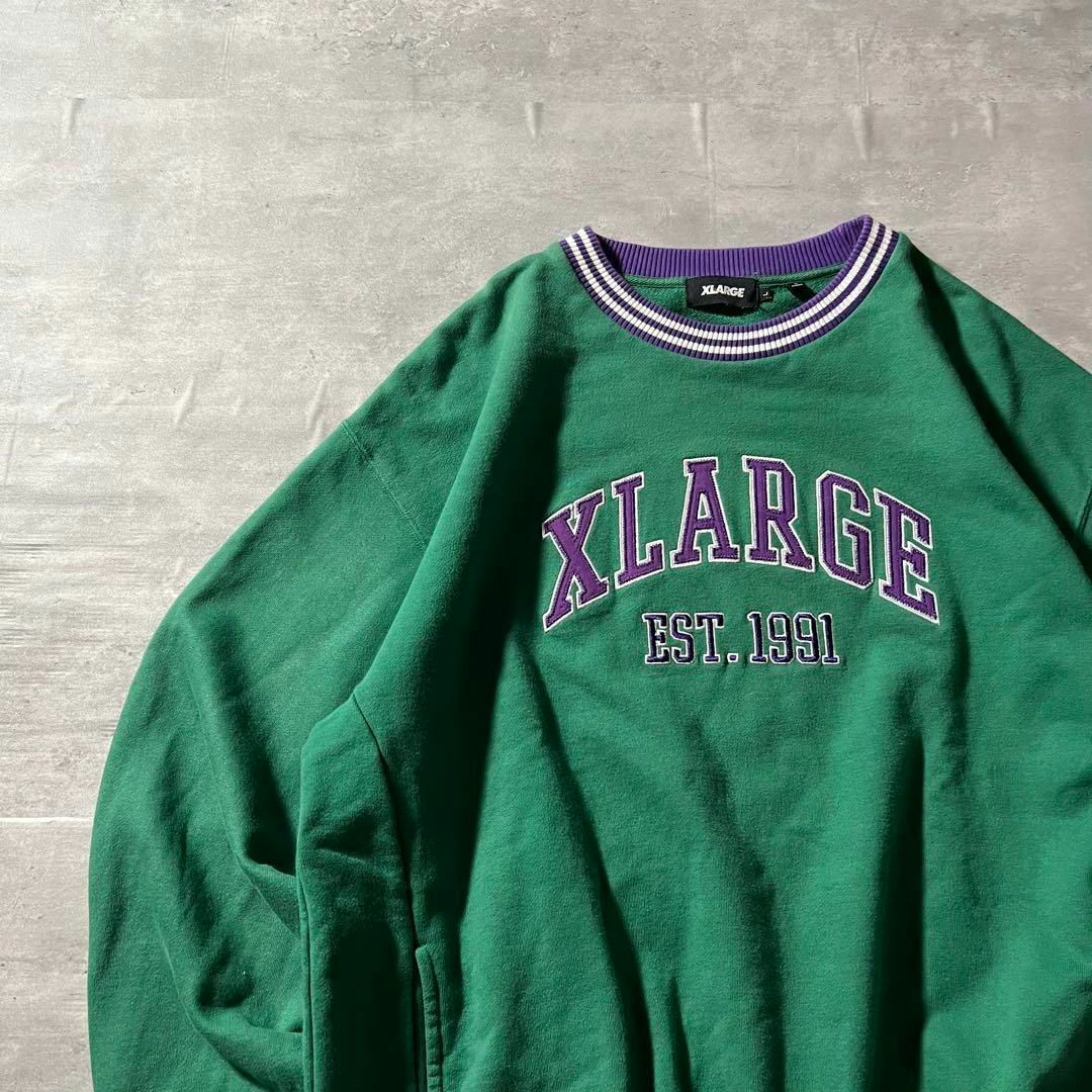 豪華センター刺繍、リンガースウェット】X-LARGE肉厚スウェット 豪華センター刺繍、リンガースウェット】X-LARGE肉厚スウェット
