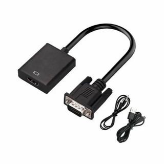 VGA-HDMI 変換 アダプタ HDMIケーブルVGA→HDMI 出力(映像用ケーブル)