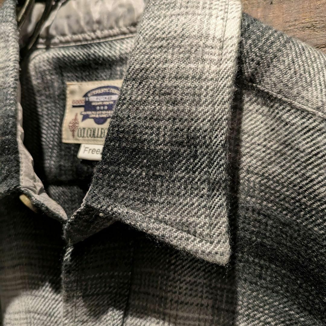 80s vintage オンブレチェック ネルシャツ 開襟 シャドウ グランジ 80s vintage オンブレチェック ネルシャツ 開襟 シャドウ グランジ