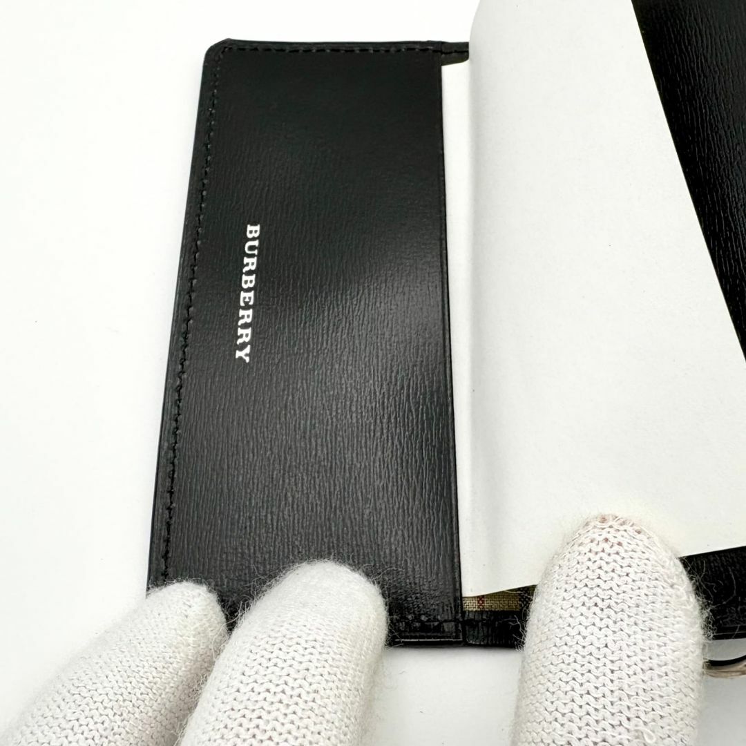 BURBERRY バーバリー　ノバチェック キーケース 5連　レザー　ブラック BURBERRY バーバリー ノバチェック キーケース 5連 レザー