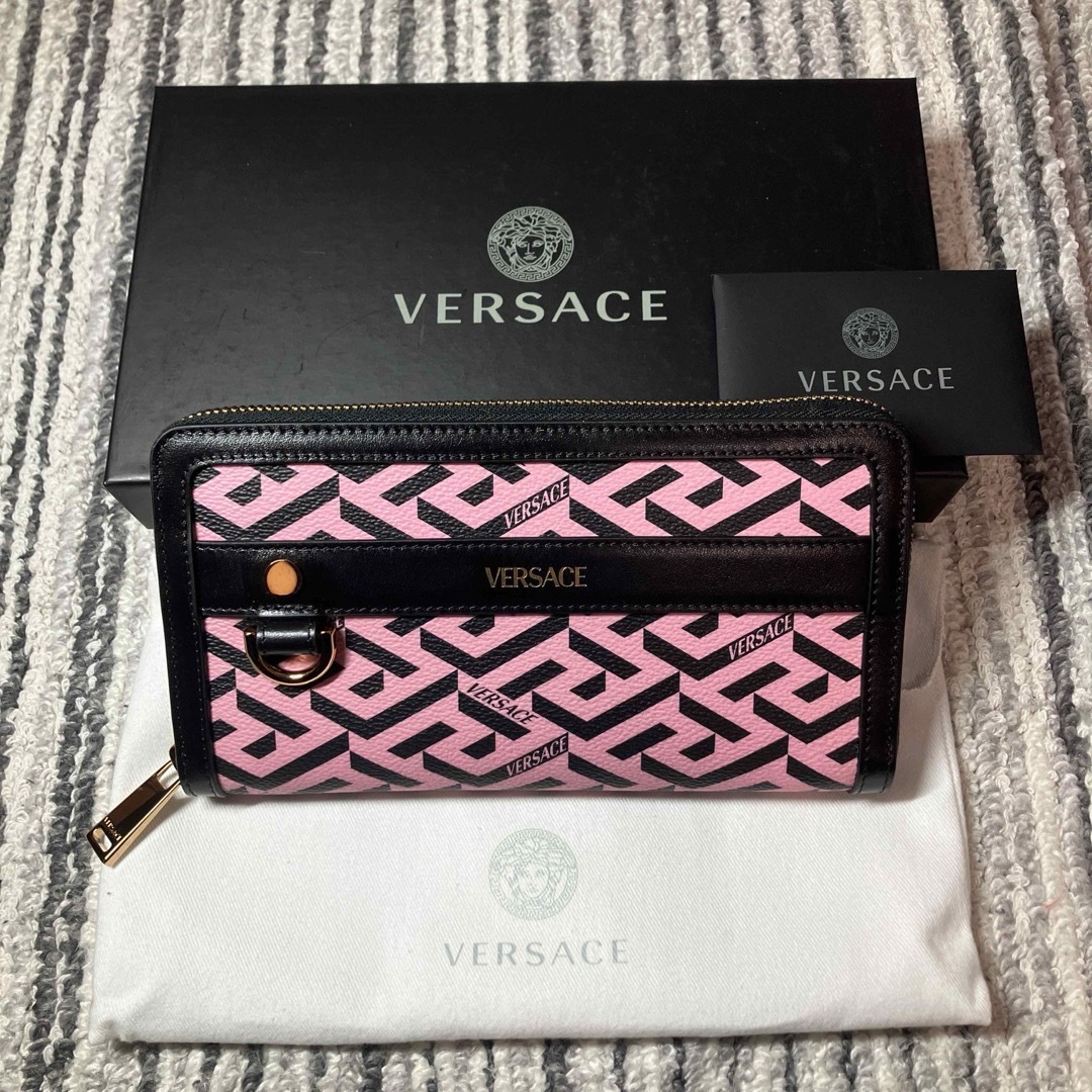VERSACE - 【未使用品】ヴェルサーチ ラ・グレカ ラウンド VERSACE - 【未使用品】ヴェルサーチ ラ・グレカ ラウンド