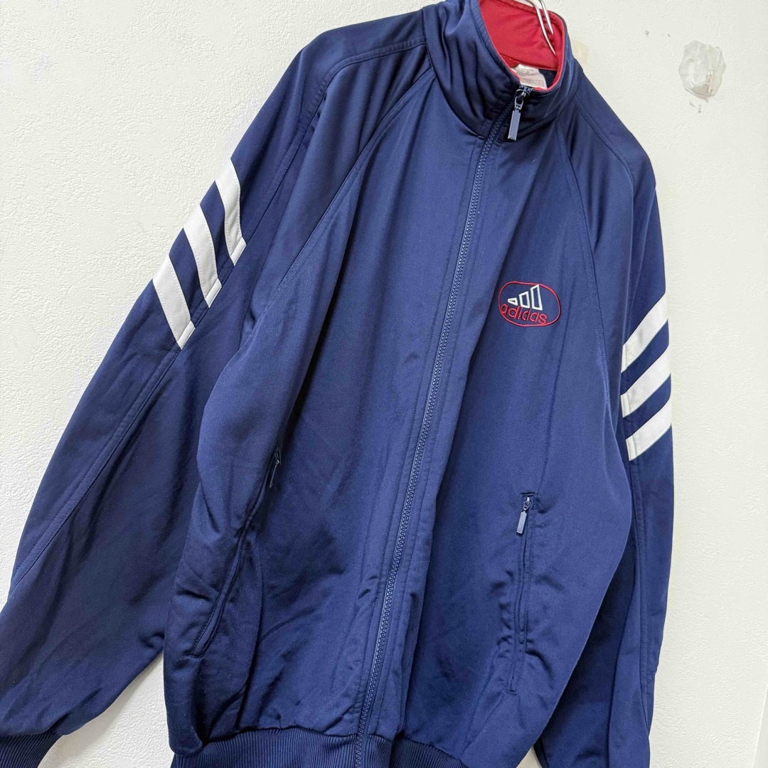90s☆adidas/アディダス☆ジャージ☆レトロ☆ネイビー/紺赤白☆XL 90s☆adidas/アディダス☆ジャージ☆レトロ☆ネイビー/紺赤白☆XL