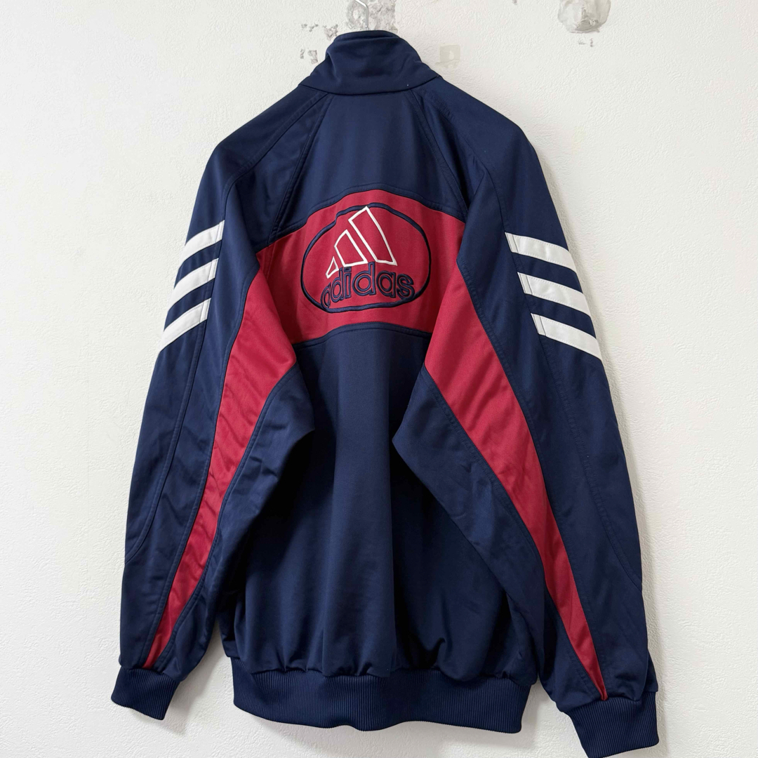 90s☆adidas/アディダス☆ジャージ☆レトロ☆ネイビー/紺赤白☆XL 90s☆adidas/アディダス☆ジャージ☆レトロ☆ネイビー/紺赤白☆XL